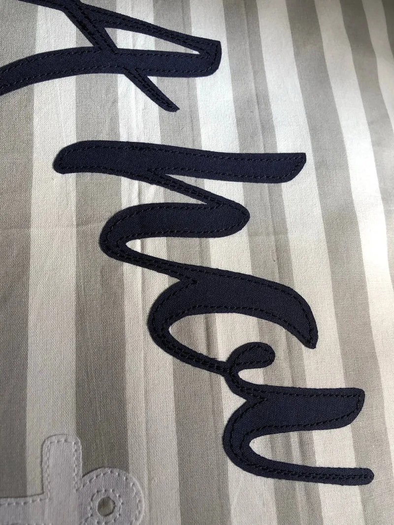 Maritime Kissenhülle, Landhausstil Kissenbezug * Ahoi * grau/weiß 40x60cm.