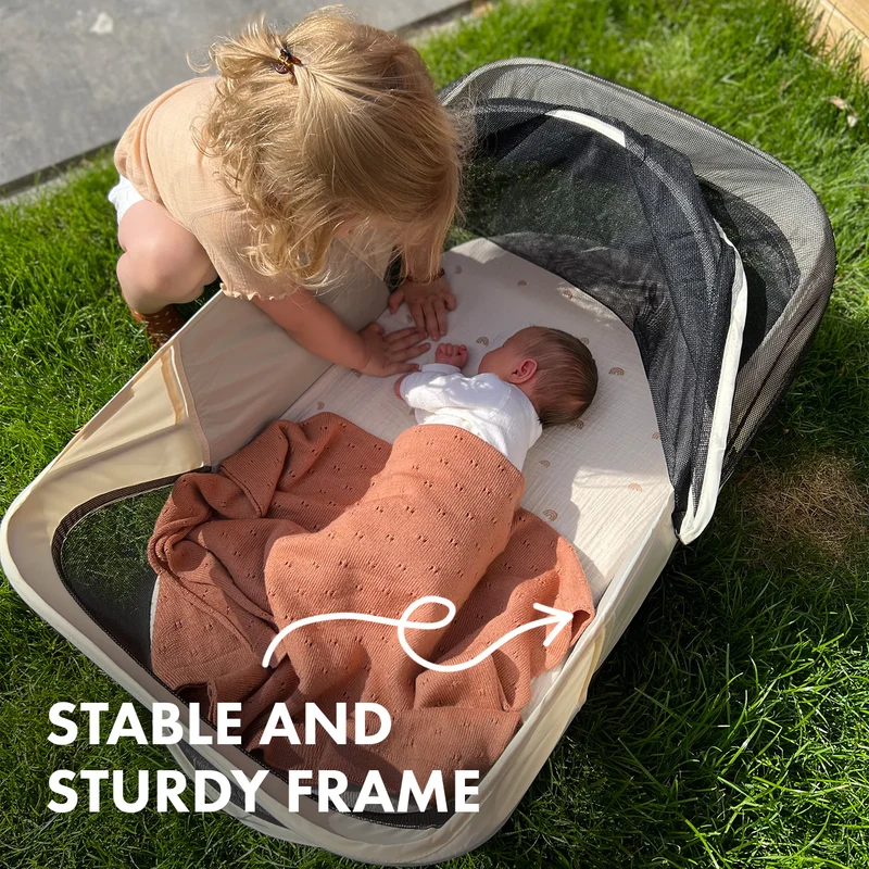 Deryan Infant Deluxe BabyBox Campingbedje - Cream + Inclusief Matras en klamboe