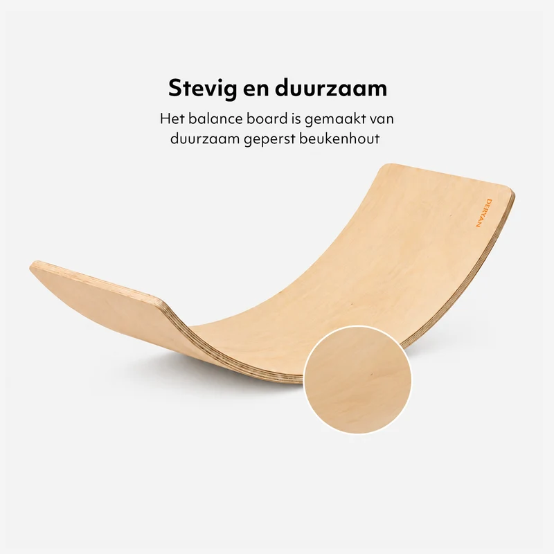 Deryan Balance Board Hout 80cm - wobl (Tweede kans)