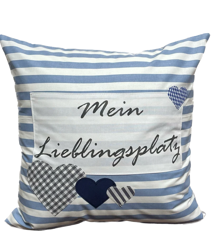 Landhausstil Kissenhülle * Kissenbezug * Dekokissen * Mein Lieblingsplatz *