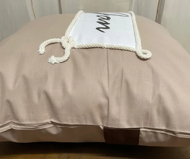 1x Personalisierte Kissenhülle, Landhausstil Kissenhülle * Kissenbezug * Dekokissen * beige