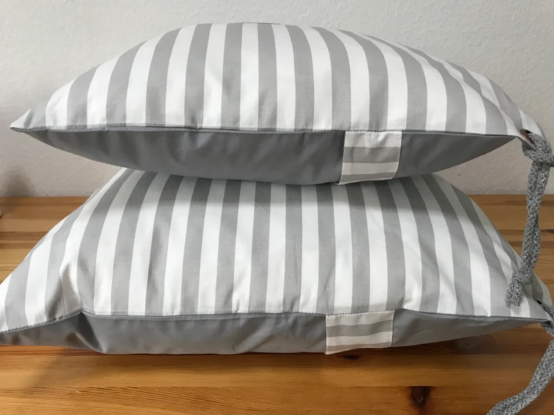1 Maritime Kissenhülle, Kissenbezug, Landhausstil Kissen * Seestern * grau/weiß