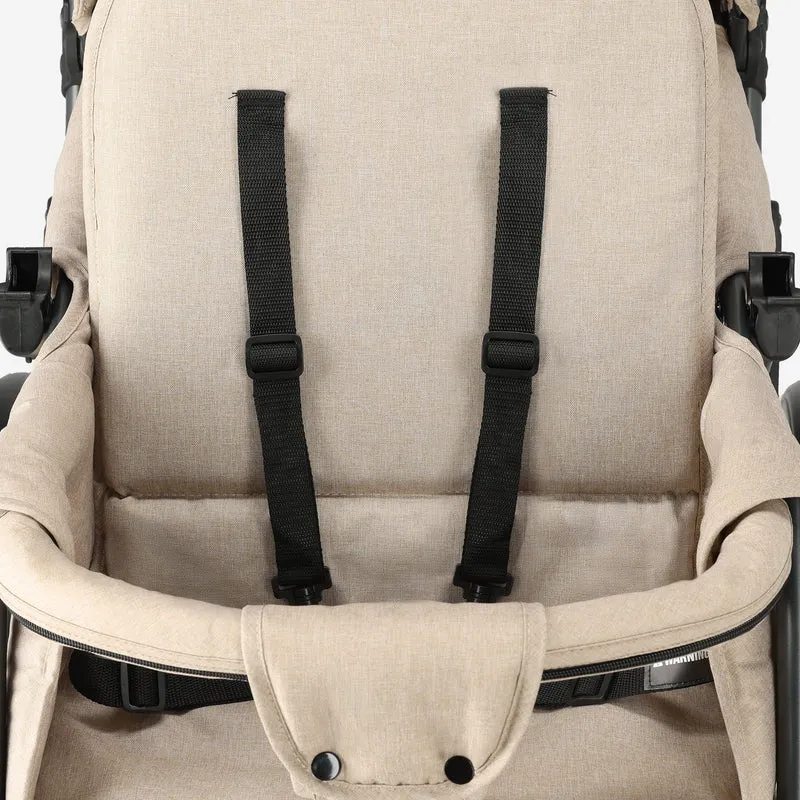 DERYAN Luxe Elena Dubbele buggy - Nougat (Tweede kans)
