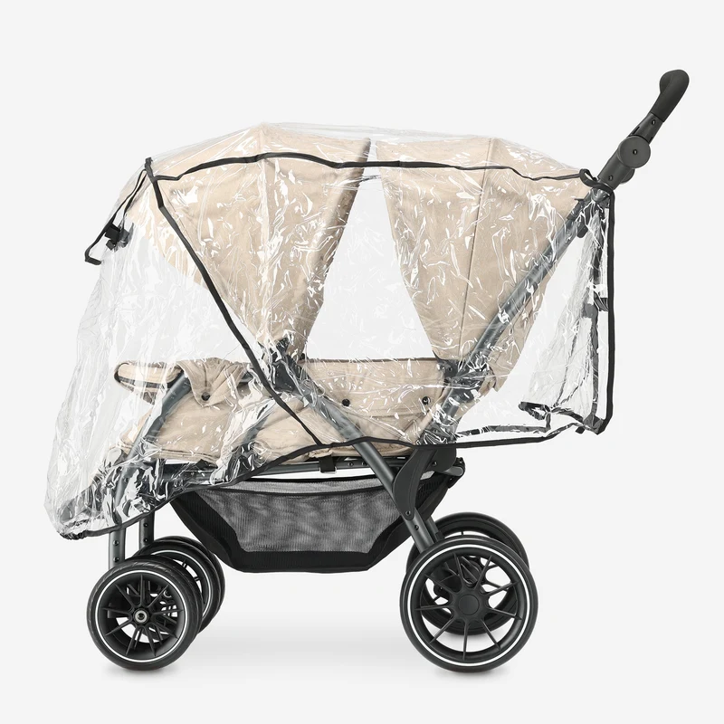 DERYAN Luxe Elena Dubbele buggy - Nougat (Tweede kans)