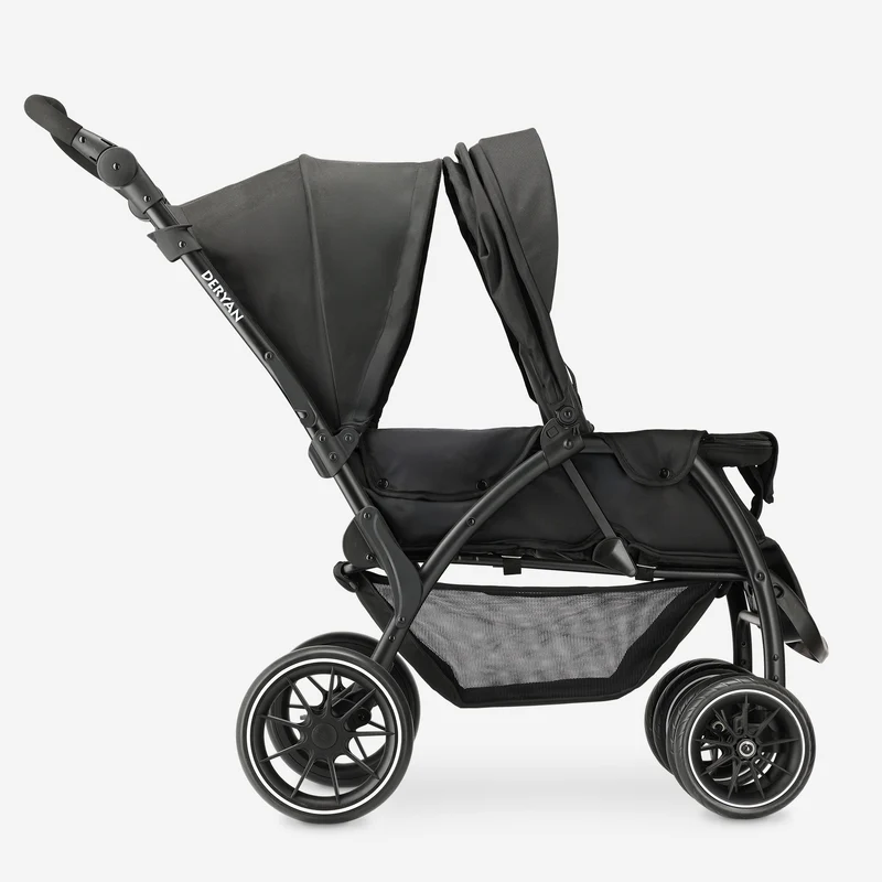 DERYAN Luxe Elena Doppelbuggy - Schwarz