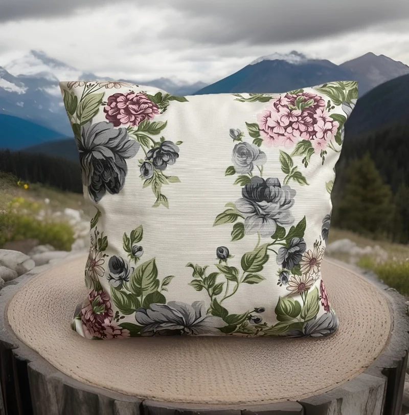1x Landhausstil Kissenhülle * Kissenbezug * Dekokissen * Blumen