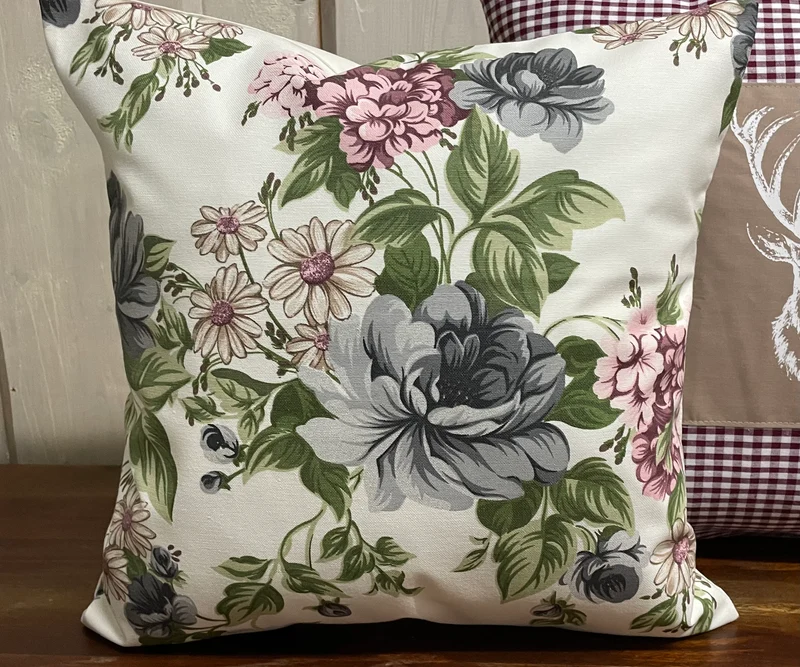 1x Landhausstil Kissenhülle * Kissenbezug * Dekokissen * Blumen