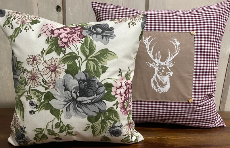 1x Landhausstil Kissenhülle * Kissenbezug * Dekokissen * Blumen