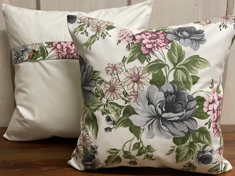 1x Landhausstil Kissenhülle * Kissenbezug * Dekokissen * Blumen