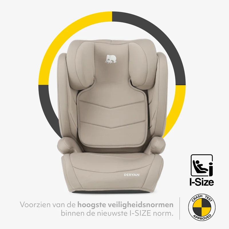 Charlie Luxe i-Size/isofix Autostoel Vanaf 3,5 jaar tot ca. 12 jaar - 100-150 cm - Truffle Nougat