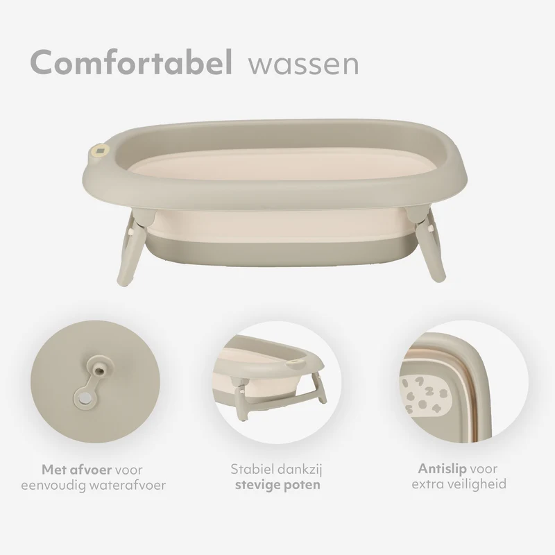 Opvouwbaar Babybad met Thermometer - Peuterbadje - Babybadje- Babyspullen - Babybadje met standaard - baby bad - Kinderbadje - Babyspullen - Baby bad set