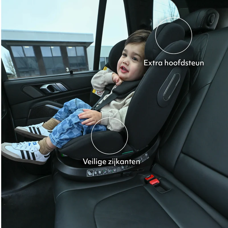 Carly Luxe i-Size Autostoel - 0-36kg - Isofix + steunpoot - 360 draaibaar - Truffle Nougat