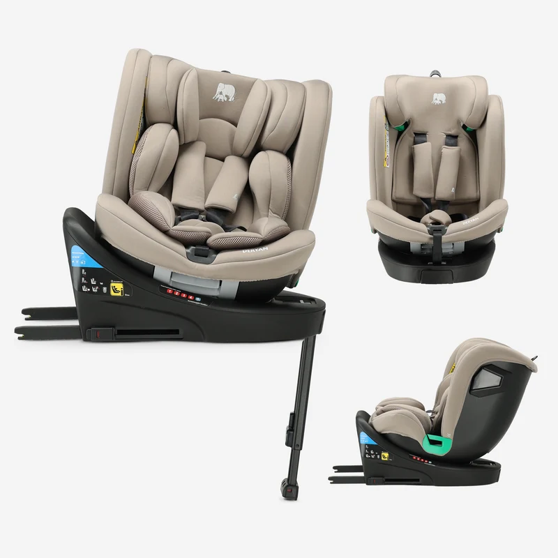 Chase Luxe i-Size Autostoel - 0-36kg - Isofix steunpoot - 360 draaibaar - Truffle Nougat