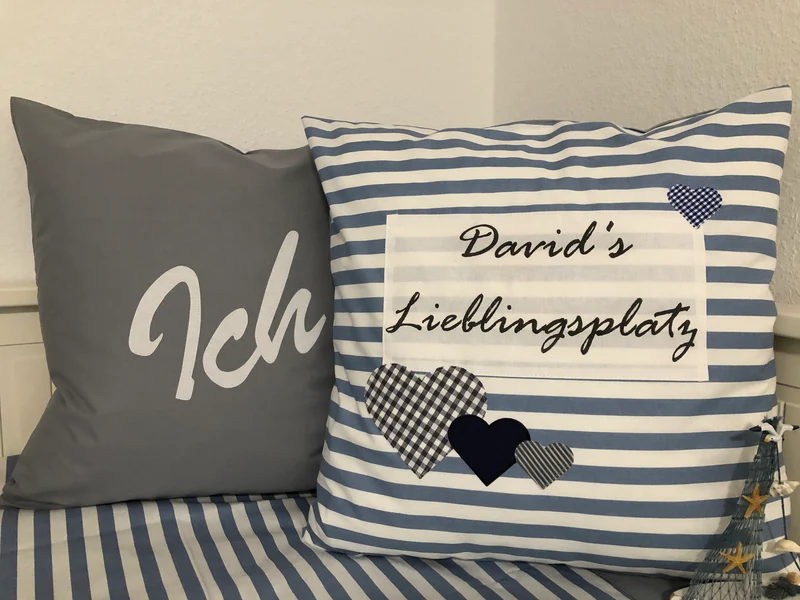 Personalisierte Kissenhülle, Landhausstil Kissenbezug * Dekokissen * …. Lieblingsplatz *