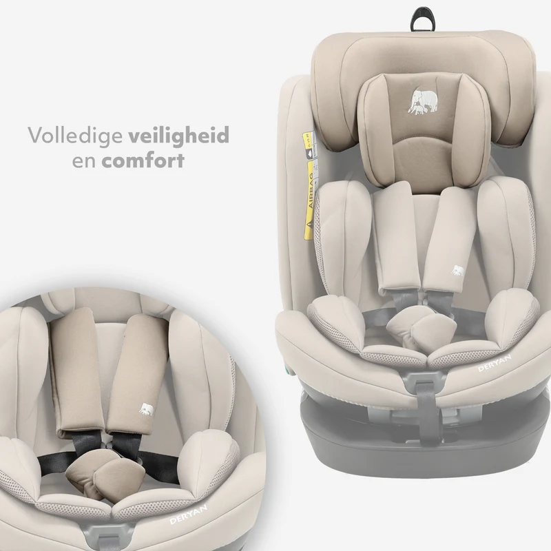Colin Luxe I-size Autostoel - Groep 0-1-2-3 - Isofix - Draaibaar 360° - Truffle Nougat