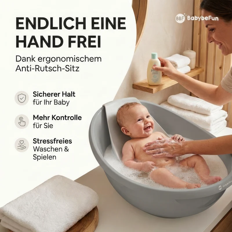 Baby Badewanne mit Badewanneneinsatz für Neugeborene