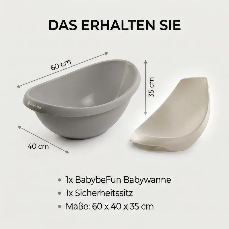 Baby Badewanne mit Badewanneneinsatz für Neugeborene
