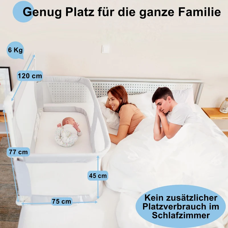 Alternatives Beistellbett - Stillen direkt im Bett