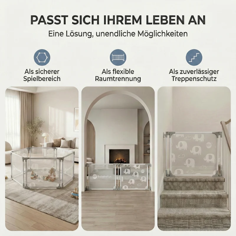 Faltbarer Laufstall für Babys und Kleinkinder