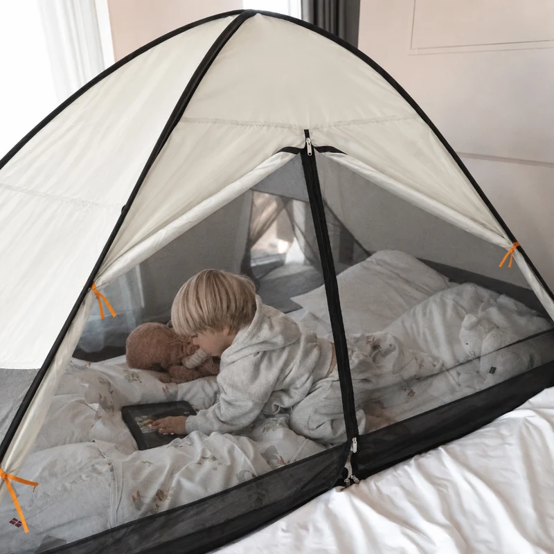 Bettzelt Pop-Up Ivory - 200x90cm - Moskitonetz höchster Qualität