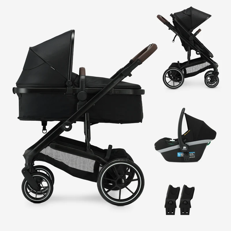 Noa 3-in-1-Kinderwagen Schwarz