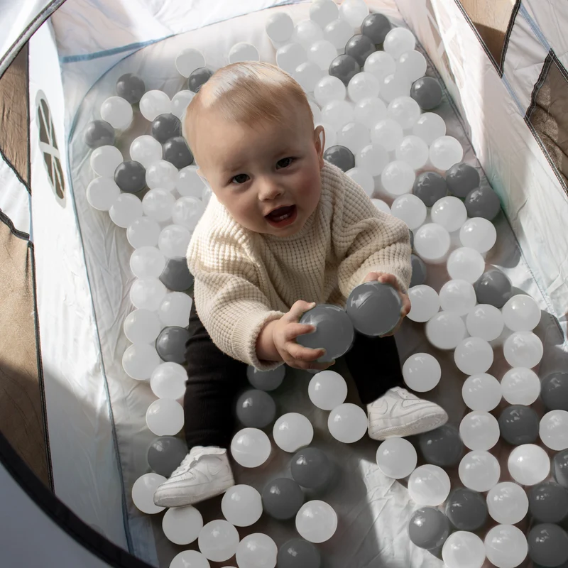 Deryan Luxus Pop up Auto Spielzelt Ball Pit - Mit 60 bunten Bällen - Himmelblau