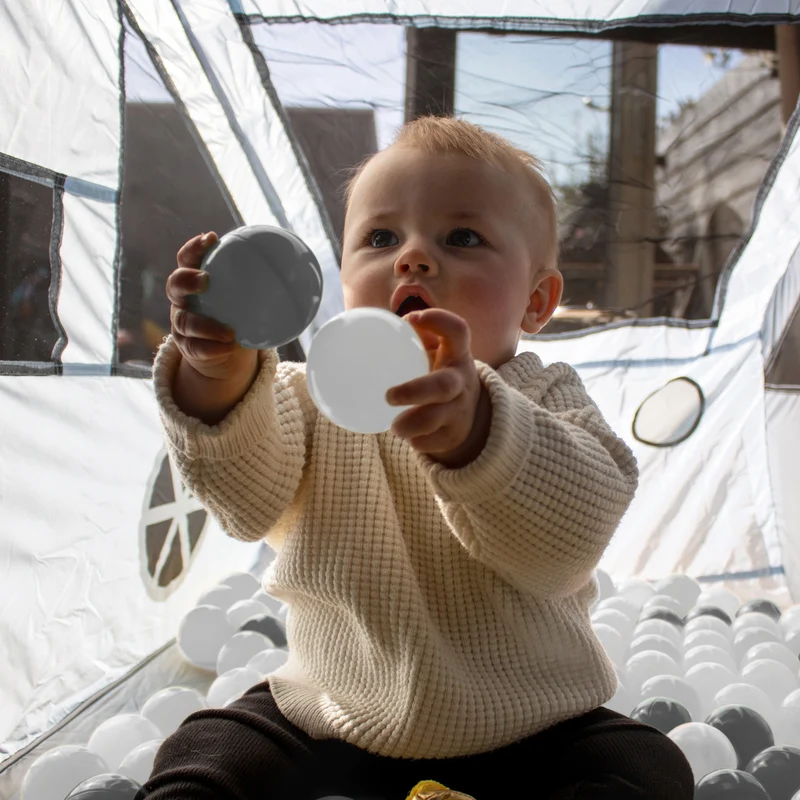 Deryan Luxus Pop up Auto Spielzelt Ball Pit - Mit 60 bunten Bällen - Himmelblau
