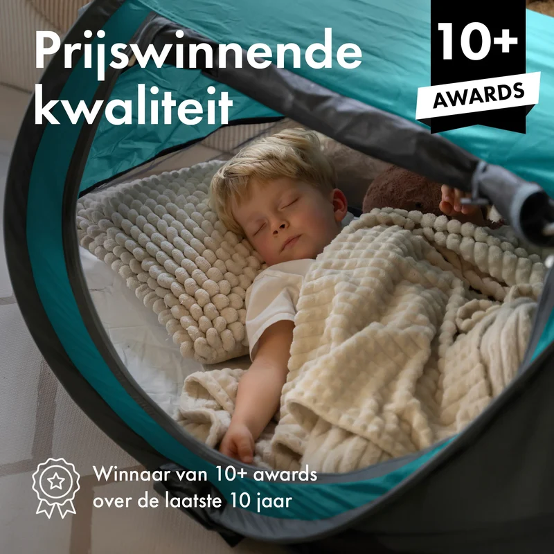 Deryan Kleinkind-Luxus-Campingbett - Inklusive selbstaufblasbarer Matratze - Ocean
