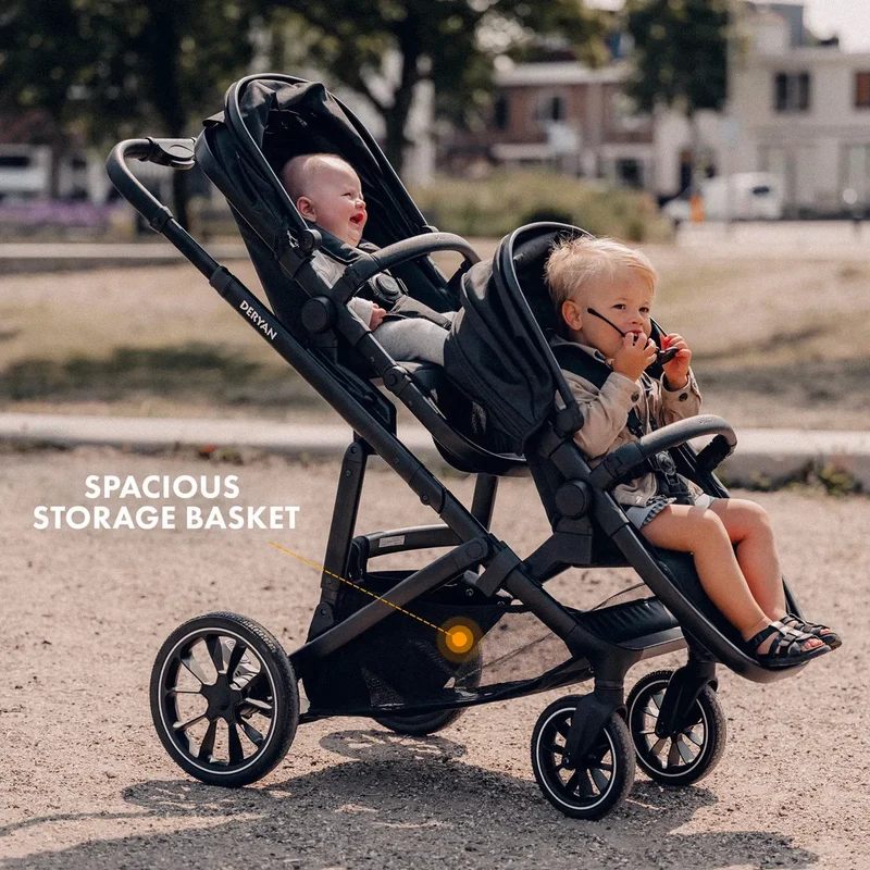 Deryan Evy V2 Kinderwagen - Duo Kinderwagen Schwarz