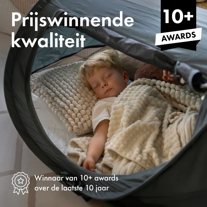 Deryan Luxus-Campingbett für Kleinkinder - Inklusive selbstaufblasbarer Matratze - Navy