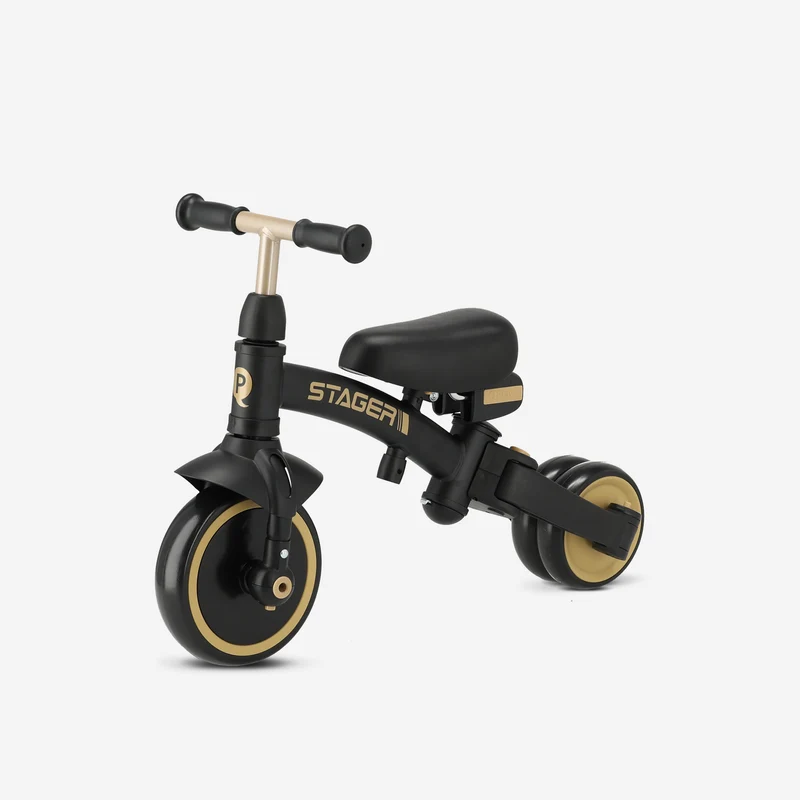 Qplay Stager 3-in-1 Dreirad - Schwarz/Gold