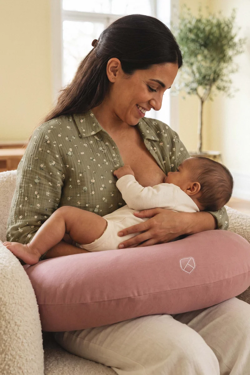 HUG BABY Breastfeeding Pillow - Light Brown