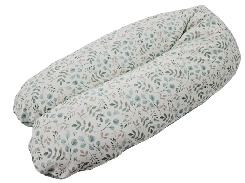 Stillkissen oder Seitenschläferkissen Lagerungskissen Blätter mint von Atelier MiaMia