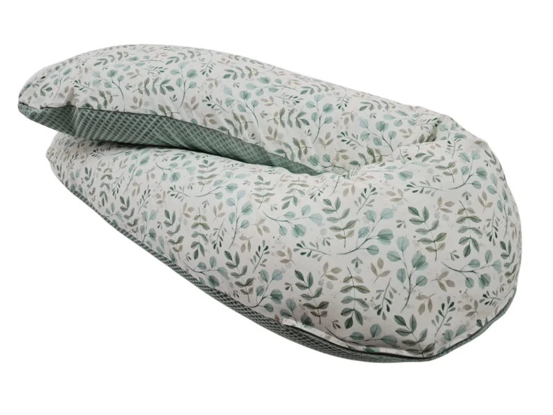 Stillkissen oder Seitenschläferkissen Lagerungskissen Blätter mint von Atelier MiaMia