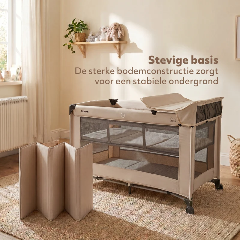 Deryan Luxury Camping Bett Creme