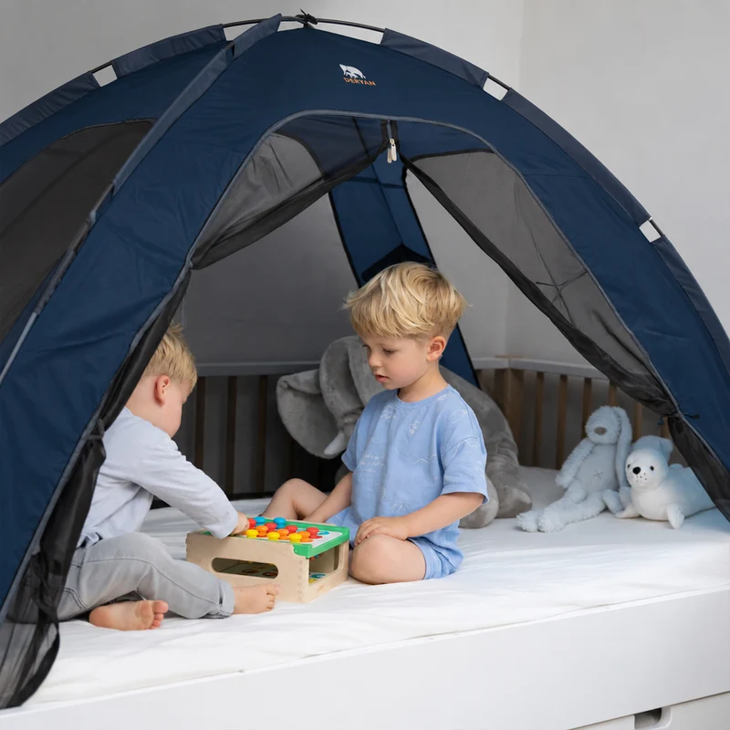 Bettzelt Moskitonetz Navy - 200x90cm - Moskitonetz höchster Qualität