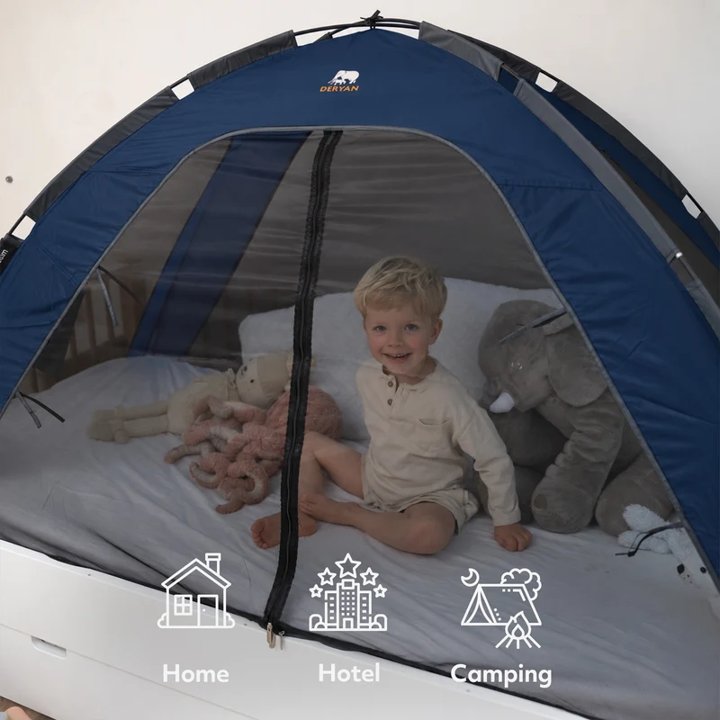 Bettzelt Moskitonetz Navy - 200x90cm - Moskitonetz höchster Qualität