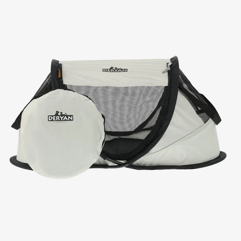Deryan Dogs & Cats - Luxury Pop-Up Pet Travel-Cot - Hundeauslauf - Pop-up-System - Klappbare Bank - Extra dickes Netz - Small