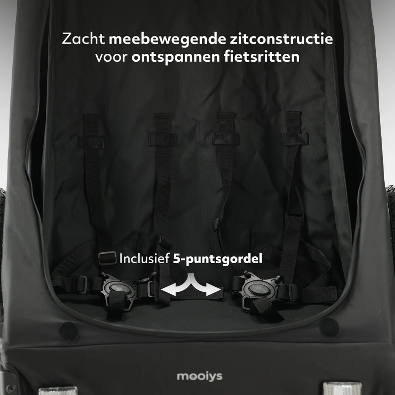 Luxe Fietskar 2 persoons - Zwart