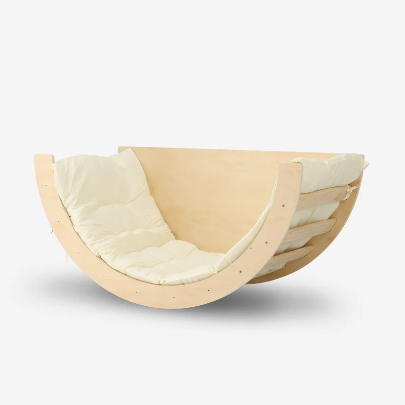Deryan Multifunctionele Klimboog - 5 in 1 model - Speelboog - Klimrek - Speeltoestel - Inclusief Kussen - Tekentafel - Hout