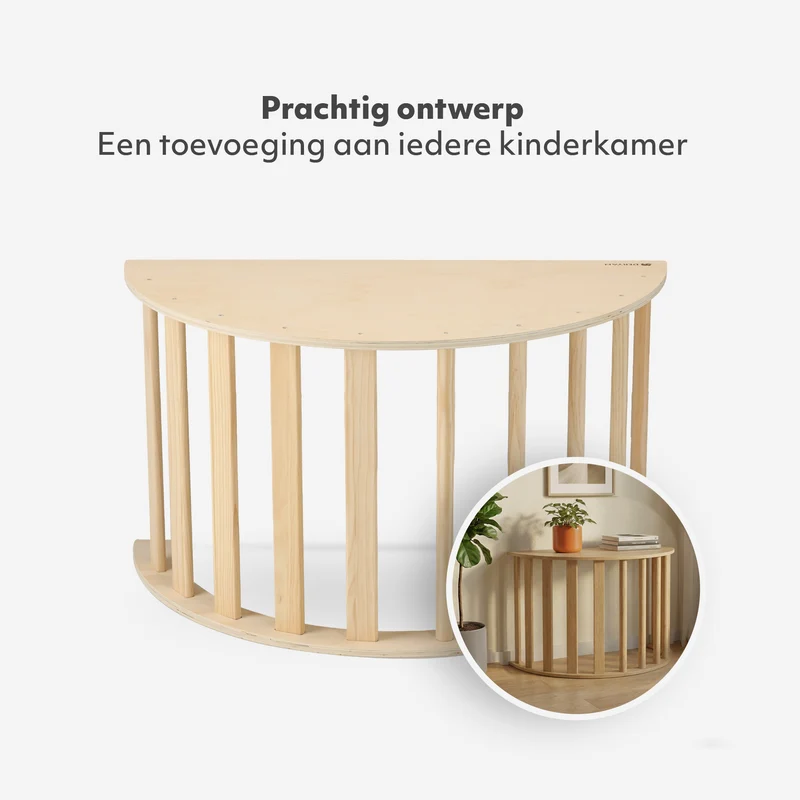 Deryan Multifunctionele Klimboog - 5 in 1 model - Speelboog - Klimrek - Speeltoestel - Inclusief Kussen - Tekentafel - Hout