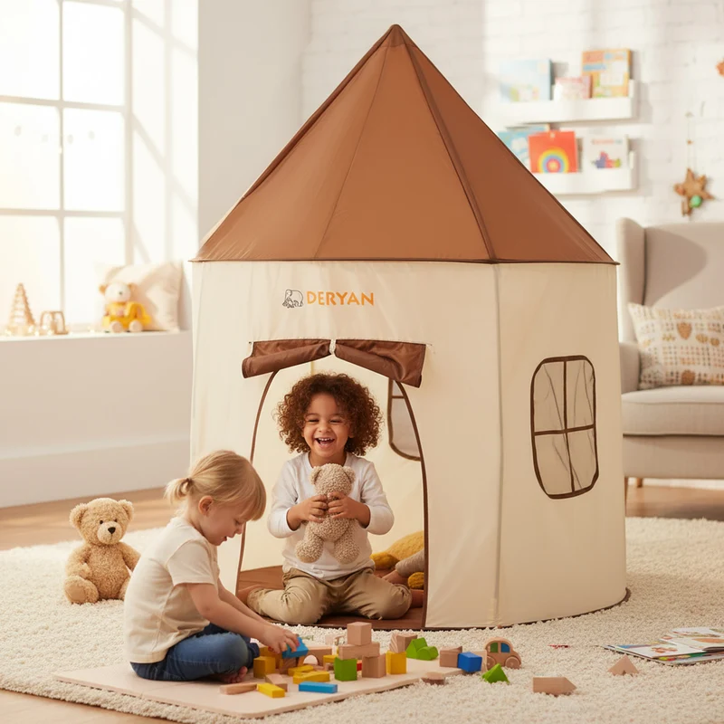Deryan Speeltent Beige & Bruin