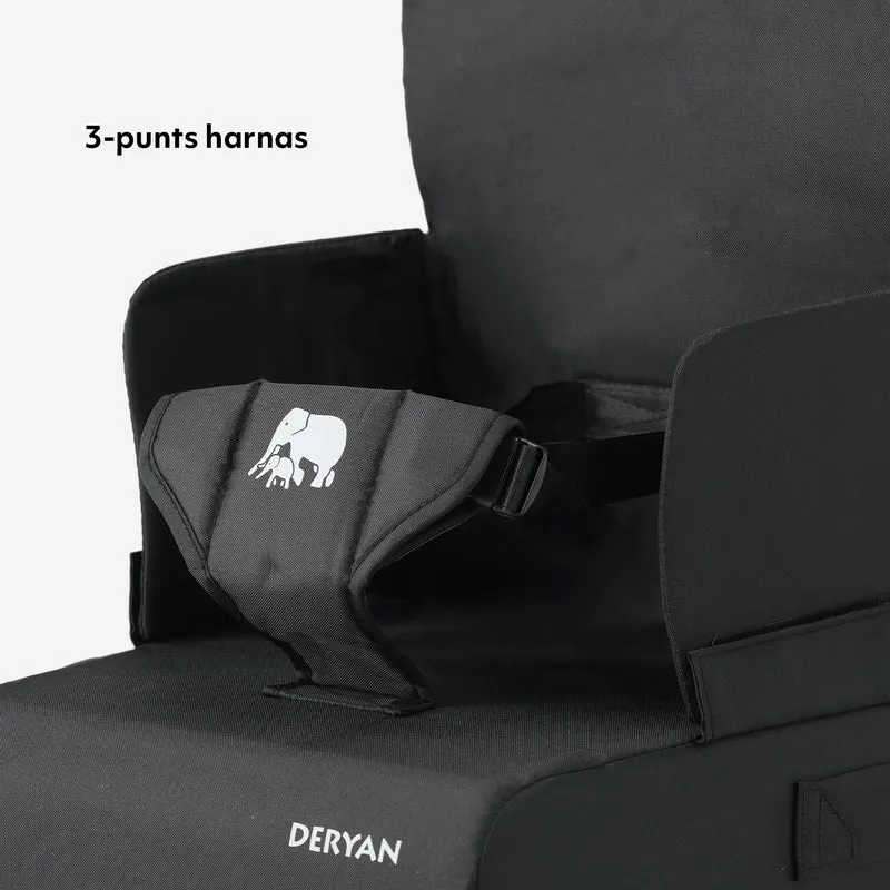 Deryan Travel Booster Stoelverhoger - Inclusief bevestigingsriem Black