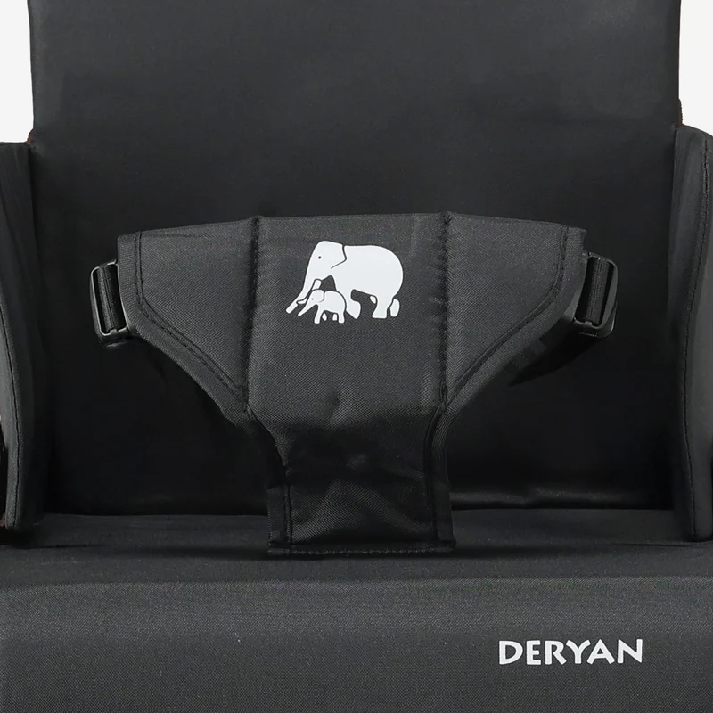 Deryan Travel Booster Stoelverhoger - Inclusief bevestigingsriem Black
