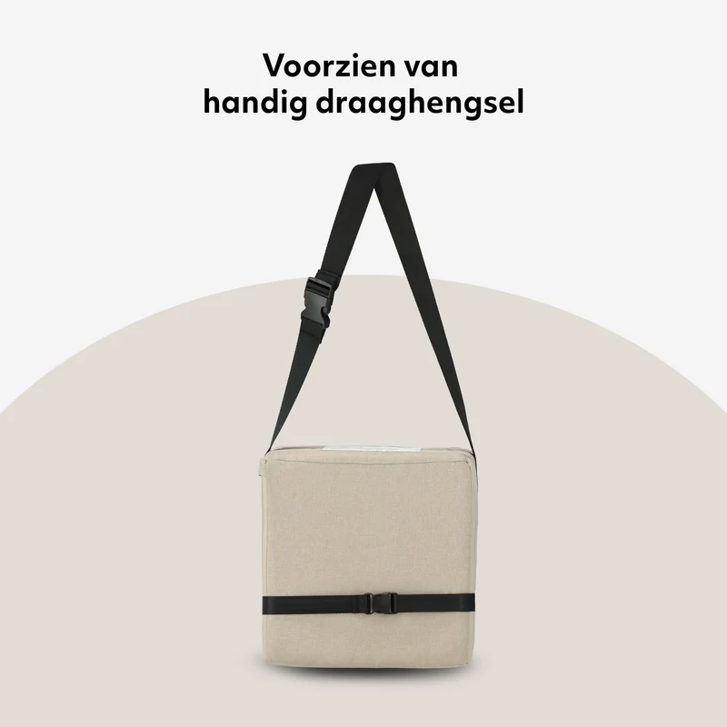 Deryan Travel Booster Stoelverhoger - Inclusief bevestigingsriem Nougat
