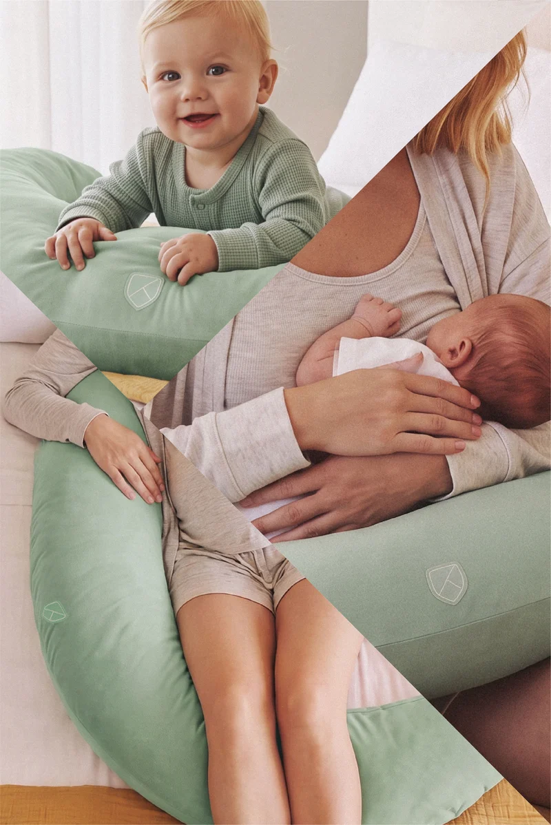 HUGS PLUS Pregnancy and Breastfeeding Pillow - Pale Green