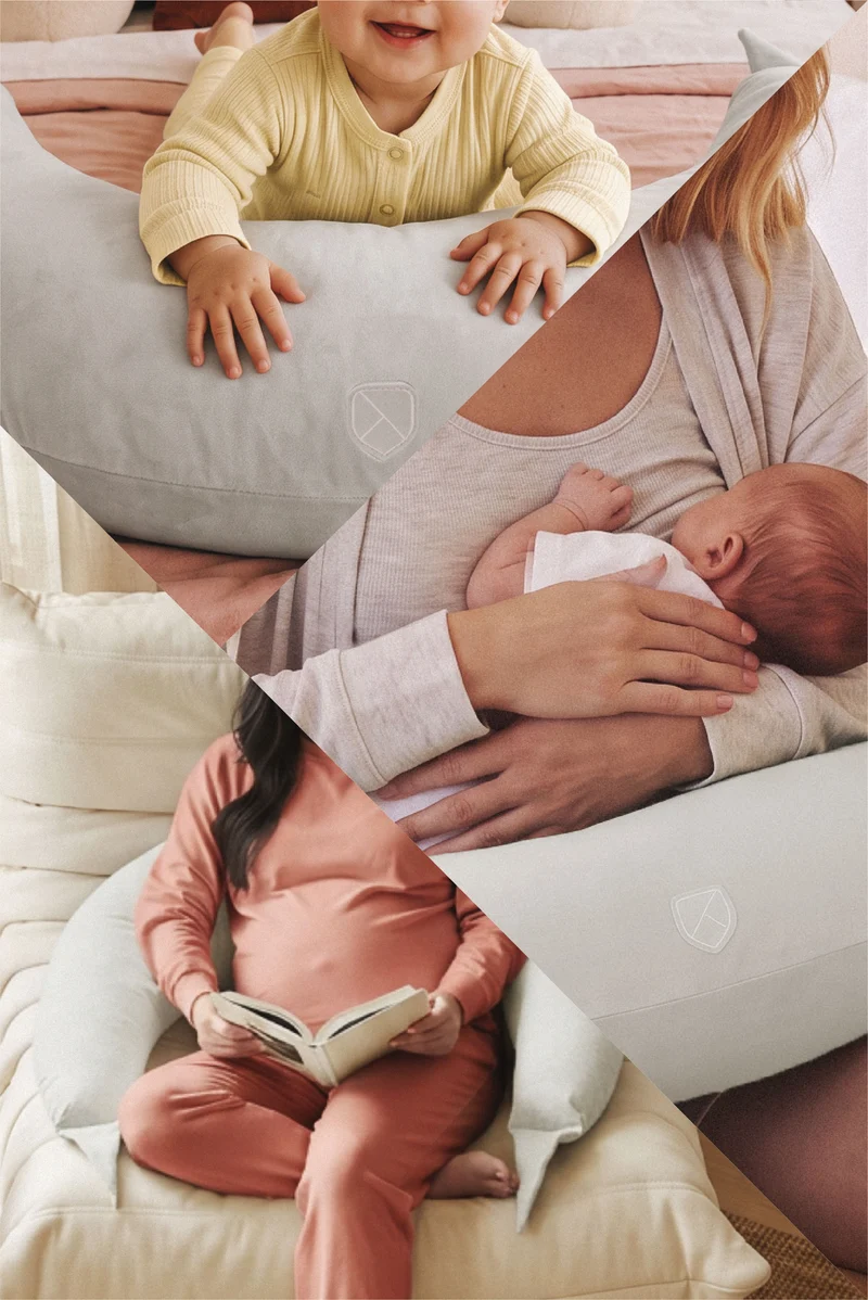 HUGS PLUS Pregnancy and Breastfeeding Pillow - Light Grey