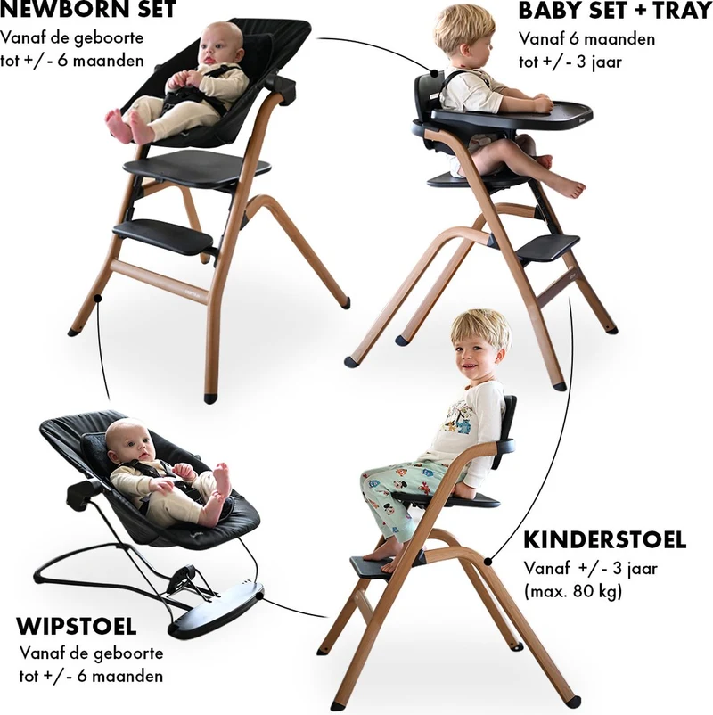 Curve Hochstuhl Set komplett - Inklusive Babywippe