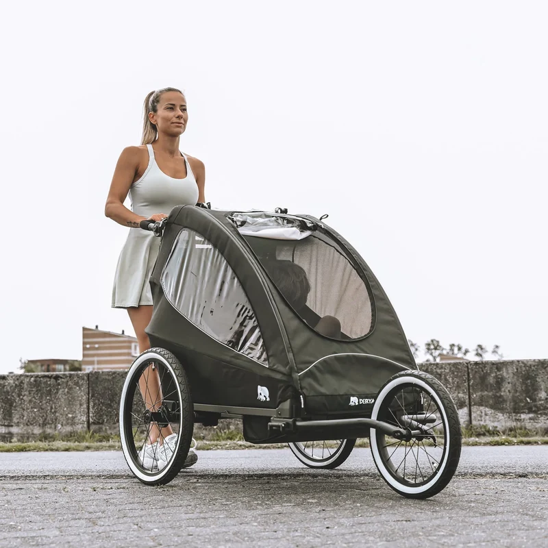 Deryan – Kinderwagen – Jogging-Kinderwagen Schwarz