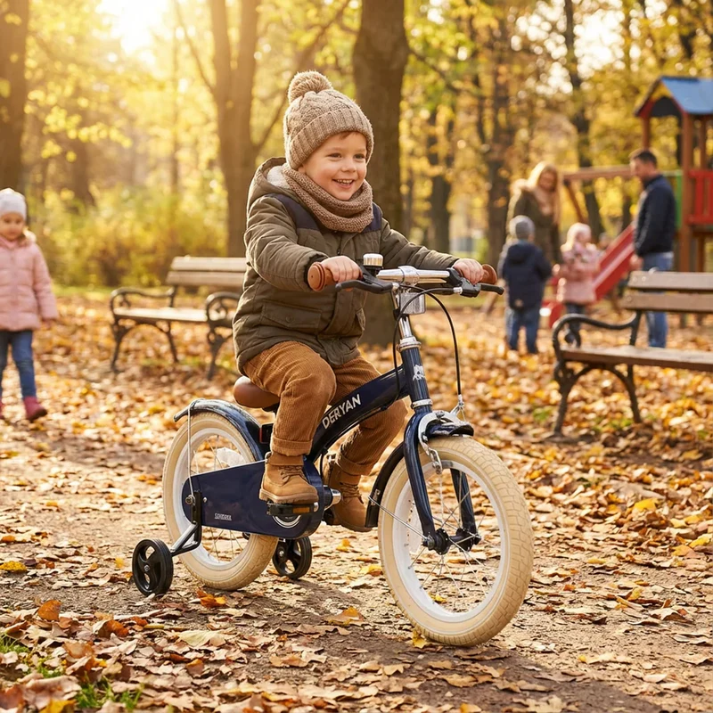 Deryan Kinderfahrrad 12 Zoll – 3-in-1 – Laufrad Blau
